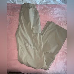 Beige, nude cargo pants from PrettyLittleThing